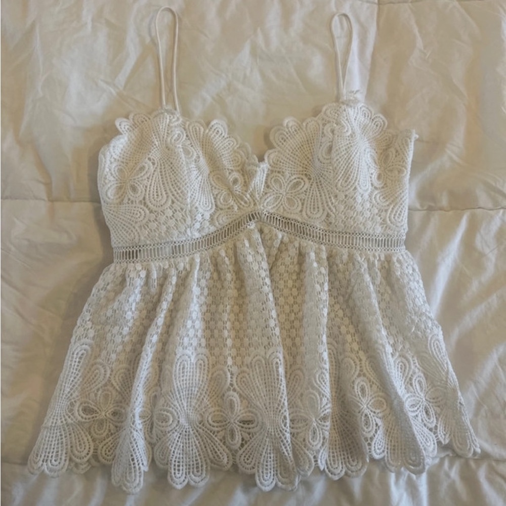 Floral tank baby doll type top